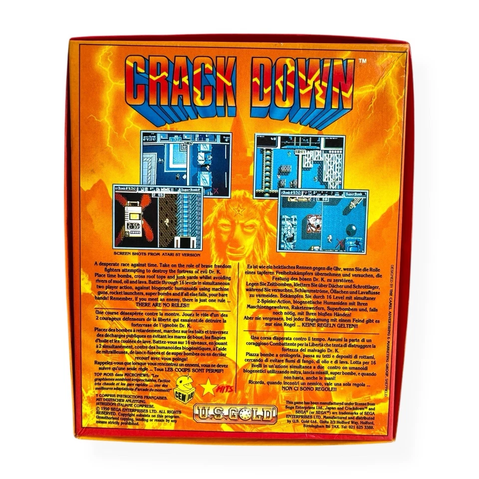 Sega Crack Down Computer Game CBM Amiga New Boxed With Manual RARE 1989 US Gold - Image 4 of 4