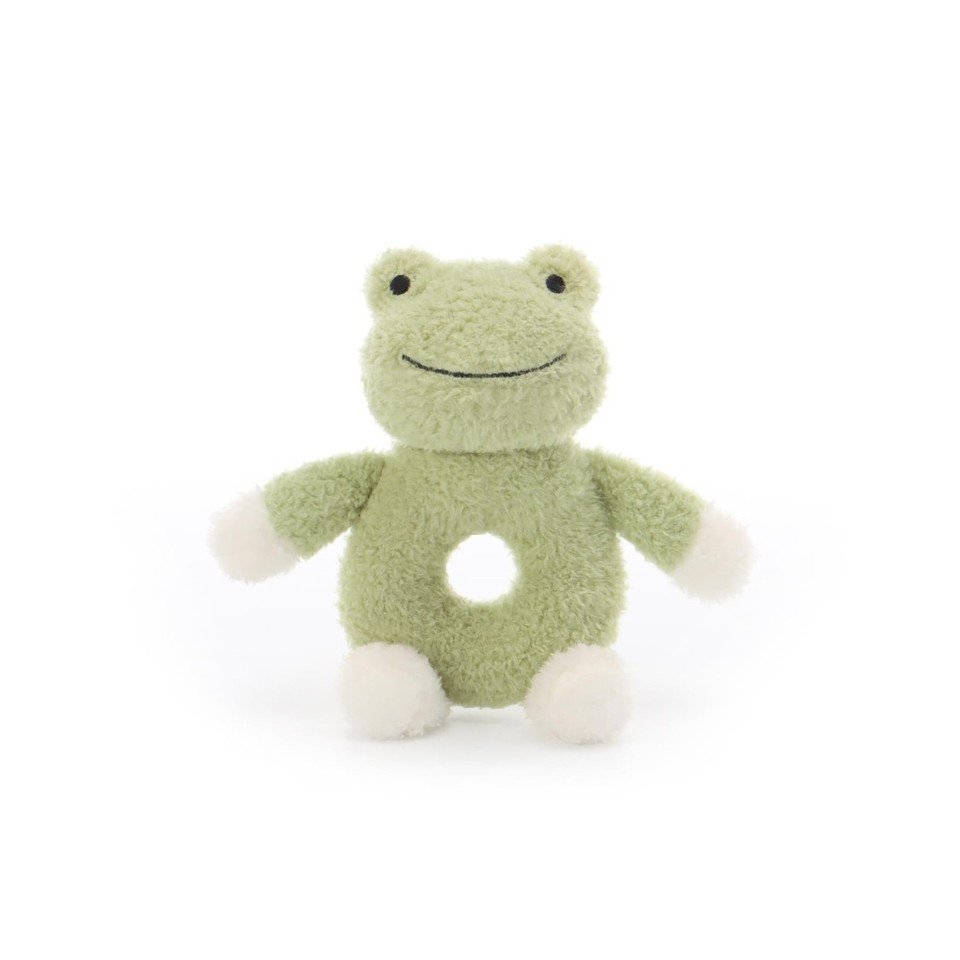 Soft Raddle Apricot Lamb Baby Frog Soft Rattle Toy Plush Stuffed Animal Newborn 6 ...