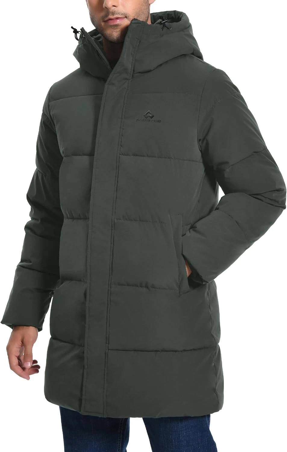Men's Hooded Waterproof Insulated Winter Puffer Jacket - Warm Parka