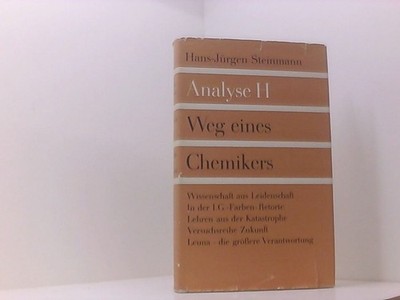 Analyse H. Weg eines Chemikers Steinmann, Hans Jürgen: