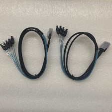 2PCS NEW SFF-8087 Mini SAS 36 to 4X SATA angled cable, Mini SAS to 4 angled SATA