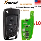 10x XHORSE XKM800EN Universal Remote Key Flip 4 Buttons For VVDI Tool/VVDI2