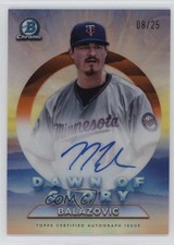 2020 Bowman Chrome Dawn of Glory Orange Refractor 8/25 Jordan Balazovic Auto s5j