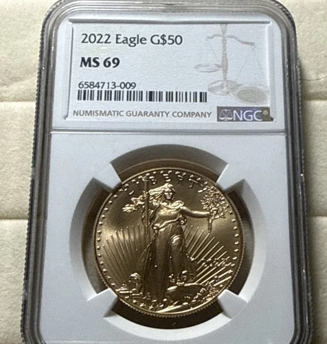 2022 American .999 Gold Eagle 1 oz $50 -  NGC MS69