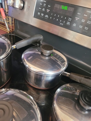 Revere Ware 8 Piece Set Sauce Pots Lids Copper Clad 1Qt 3/4Qt 3Qt 1/2qt - Picture 4 of 23