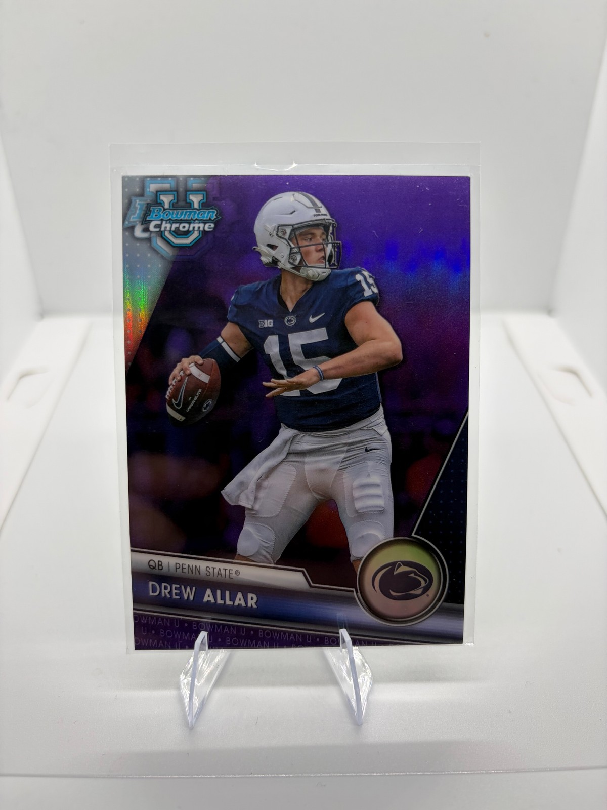 2023 Bowman University Chrome #113 Drew Allar Purple Refractor #/399