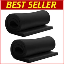 Customizable Rectangular Upholstery Foam 1"x24"x72" for Home Use - 2 Pieces