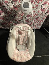 Ingenuity Baby Swing Pink Floral Adjustable Speeds Timer Music for Infants