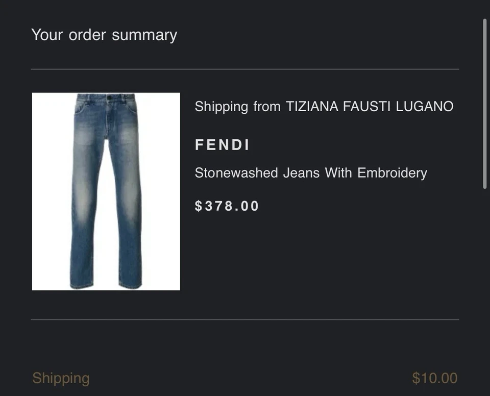 Мужские прямые джинсы брюки Fendi - Изображение 3 из 4