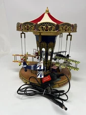 Mr Christmas Gold Label Collection World's Fair Biplane Carousel Ride Airplanes