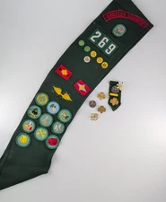Lot Of Girl Scout Brownie Patches Sash Pins Angeles Council Vintage