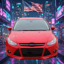 For Ford Focus Mk3 Headlight Eyebrows Eyelids 2011-2014 Black Abs Plastic Pair
