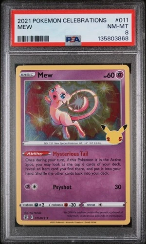 2021 POKEMON CELEBRATIONS #011 MEW PSA 8