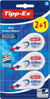 BESUCHE DEN TIPP-EX-STORE Tipp-Ex Korrekturroller Mini Pocket Mouse, 6M X 5Mm, Ideal Für Das Büro, Das Hom