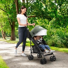 Lightweight Travel Stroller w/Smoothest Ride  Compact Fold 3-Position Recline