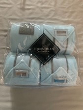 EQUESTRIAN STOCKHOLM ICE BLUE POLO WRAPS BANDAGES SIZE 4M  RETAIL $79.99