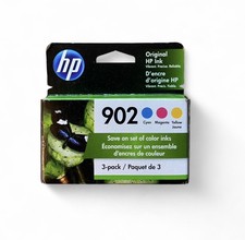 New Genuine HP 902 Cyan Magenta Yellow 3PK Ink Cartridges OfficeJet Pro 6954