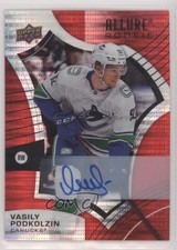 2021-22 Upper Deck Allure Rookies Red Rainbow Vasily Podkolzin #107 Auto 8tn