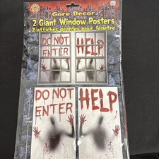 Forum Novelties Halloween Gore Decoration Giant 30" x 60" Window Clings, 2 CT...