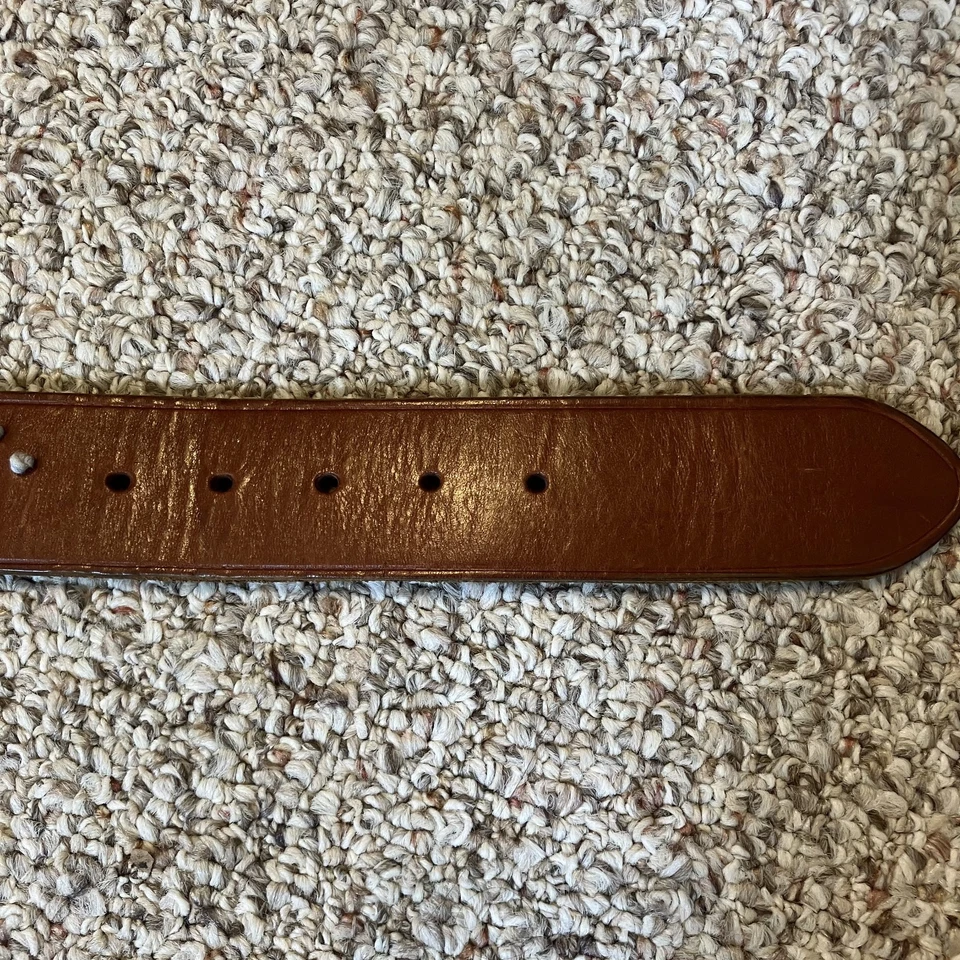 Cinturón de cuero para mujer Gap talla 32 marrón floral detalle de cuerda ancho boho occidental Foto 4 de 4