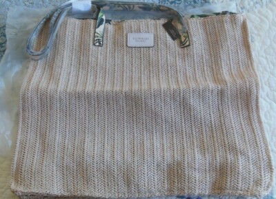 Sac Fourre-tout Victoria's Secret Édition Limitée 2020 - Beige Tissé XL - NEUF Avec étiquettes