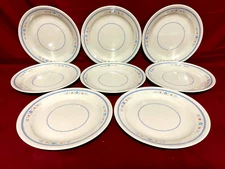 Corelle Needlepoint Set Of 8 Floral Salad Plates 7 1/4" USA