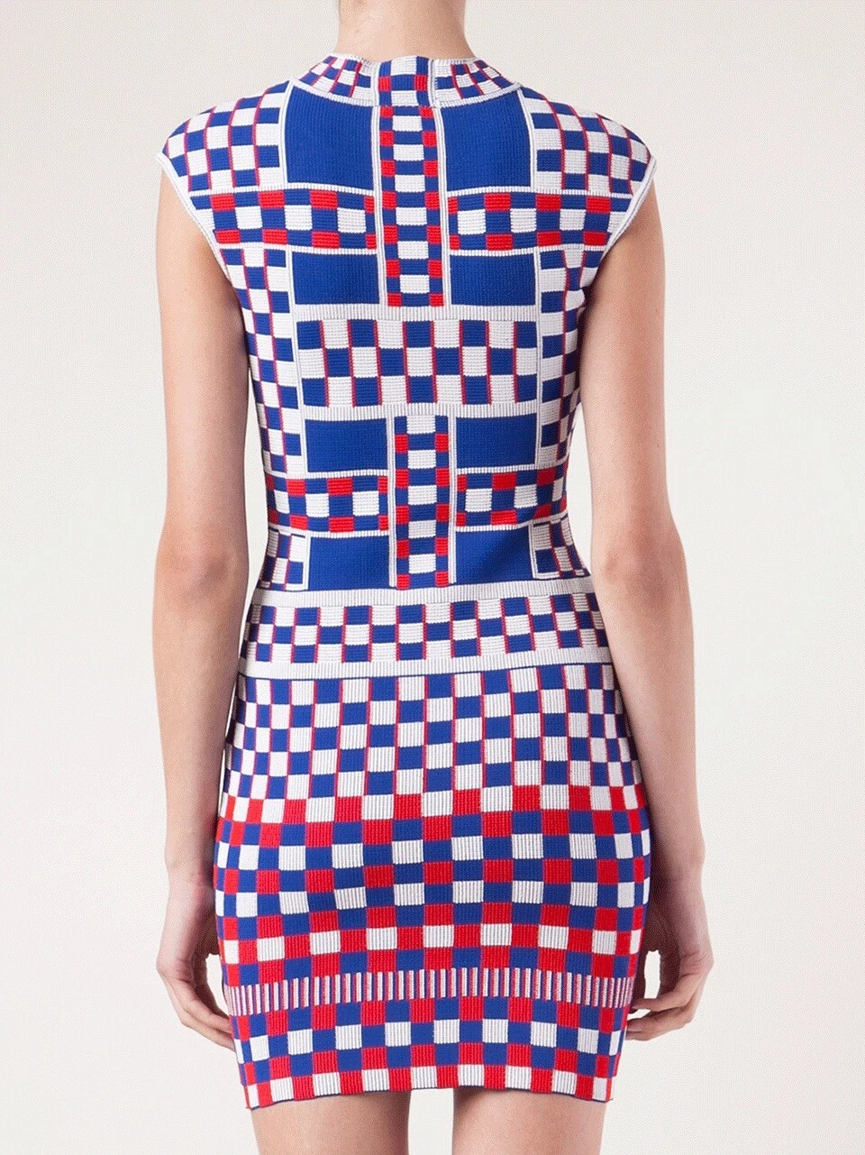 abito alexander mcqueen rosso bianco blu