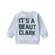 Toddler Baby Girl Boy Christmas Outfit Crewneck 3-4T Grey-it's a Beaut Clark