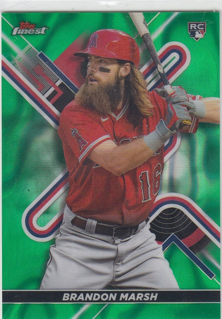 BRANDON MARSH 1/99 FINEST ROOKIE GREEN LAVA REFRACTOR RC PHILLIES