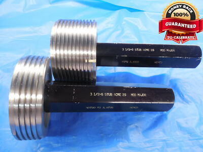 3 1/2 6 STUB ACME 2G MOD MAJOR THREAD PLUG GAGE 3.5 GO NO GO = 3.4500 & 3.4735