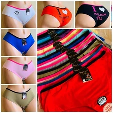 Cheeky Bikini Panties Sports SEXY 6 - 12 Undies 95% COTTON ACTIVE WEARS 812 S-XL