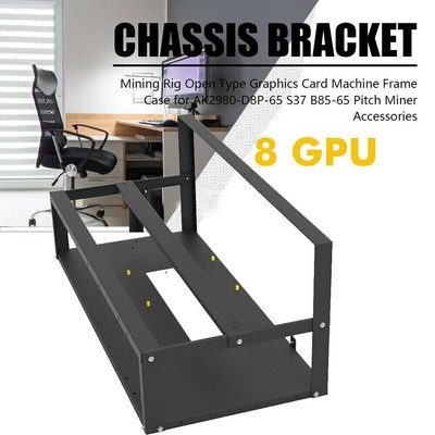 8 GPU Open Mining Rig Frame Stackable Mining Frame Rig Case