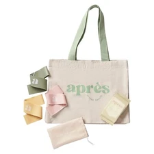 New Apres Beauty Pilates Kit: Tote, Tone & Sculpt Resistance Band, Wipes