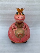 Metal Frog Statue Figurine, Vintage Old Hand Painted Frog Statues Collectibles