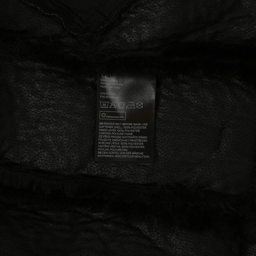 H & M Faux Brown Fur Women’s 4 Long Sleeve Spit Collared Coat W/Zipper & Pockets - Picture 4 of 4