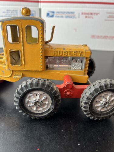Vtg Hubley Steerable Yellow Diesel Road Grader working Scraper & Sterring USA - Picture 13 of 24