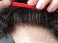 All Swiss Lace Toupee For Men Human Hair Replecement System Hairpiece Black 1B