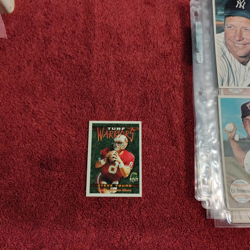 1996 Topps ,Football [Turf Warriors]TW8, 22 .Steve Young &Troy Aikman . 2cards .