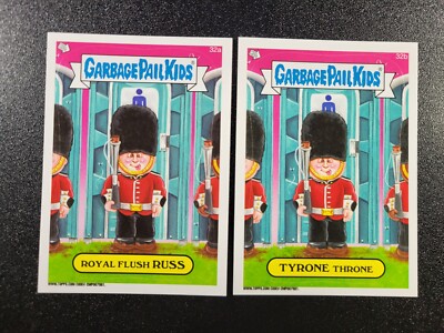 British Queen's Guard King's Guard Spoof 2 Card Set Garbage Pail Kids