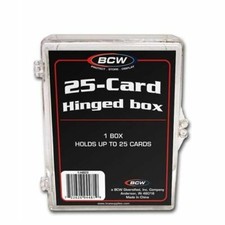  Pack of 6 BCW 25-Card Hinged Plastic Boxes Holders / Cases For Trading Cards