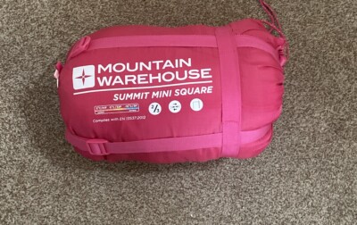 Mountain Warehouse Pink Summit Mini Square Kids Sleeping Bag UK