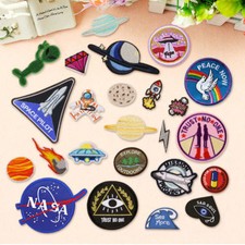 Listing image for Outer Space Planet Embroidery Sew On Iron On Patch Badge Fabric Applique Craft