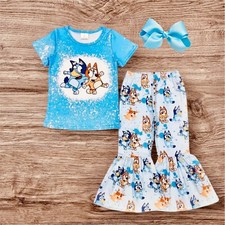 Girls Blue Bluey Outfit Set