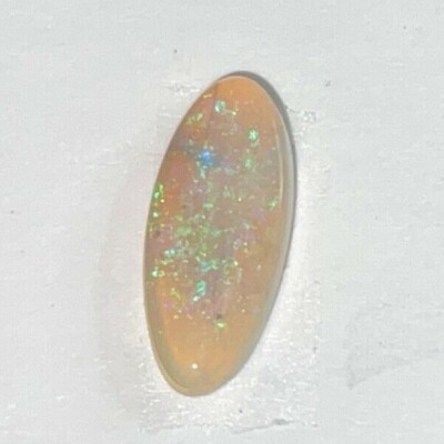 Solid Opal 6.3X14.7mm White w/Green & Blue Shimmer (See Pics)