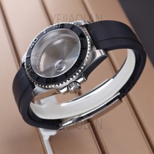 Casse Orologio Submarine Nero Cinturino Parti Lunetta Ceramica Per Movimento Seiko Nh35 36