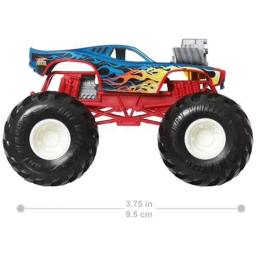Hot Wheels Monster Trucks Rodger Dodger Oversized 1:24 Metal - Picture 2 of 4