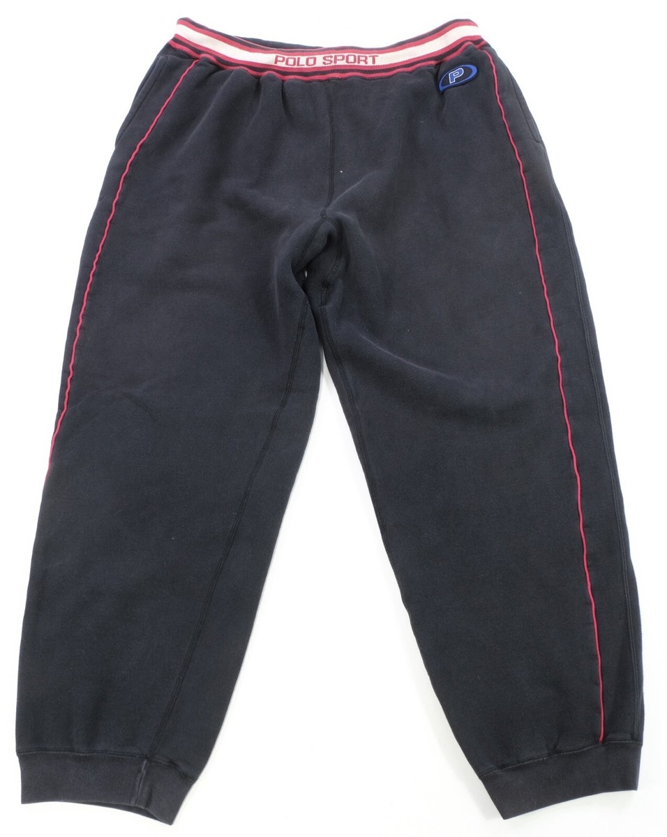 Rare VTG POLO SPORT Ralph Lauren Spell Out Waistband Joggers