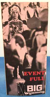 Vintage Big Wyoming Event Calendar Travel Tourist Brochure Guide USA 1978