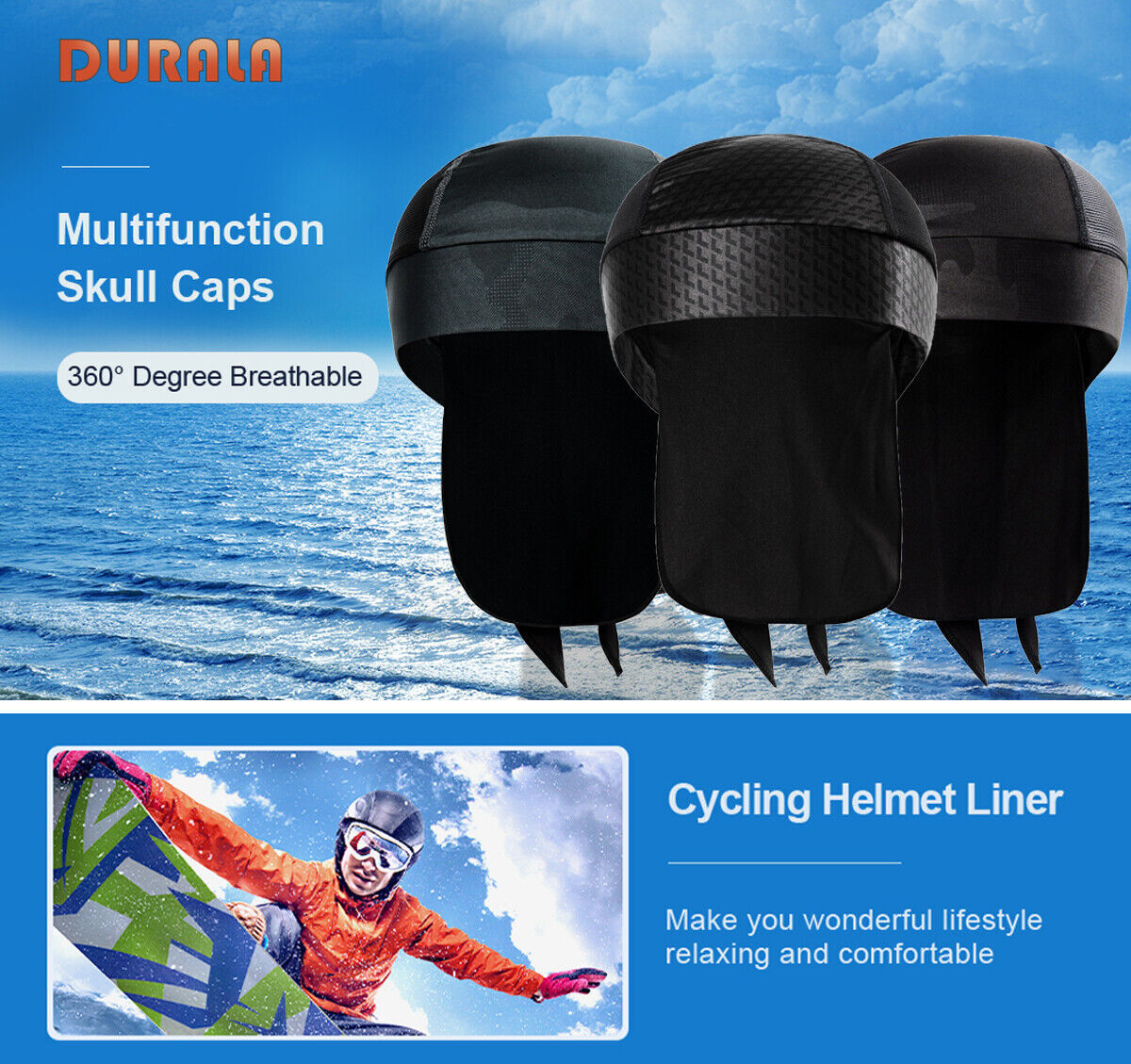 Dew Rag Skull Caps Cycling Sweat Wicking Doo Rags Head Wrap