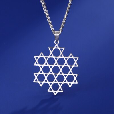Star of David Filigree Necklace Judaism Hexagram Symbol Protection Amulet 